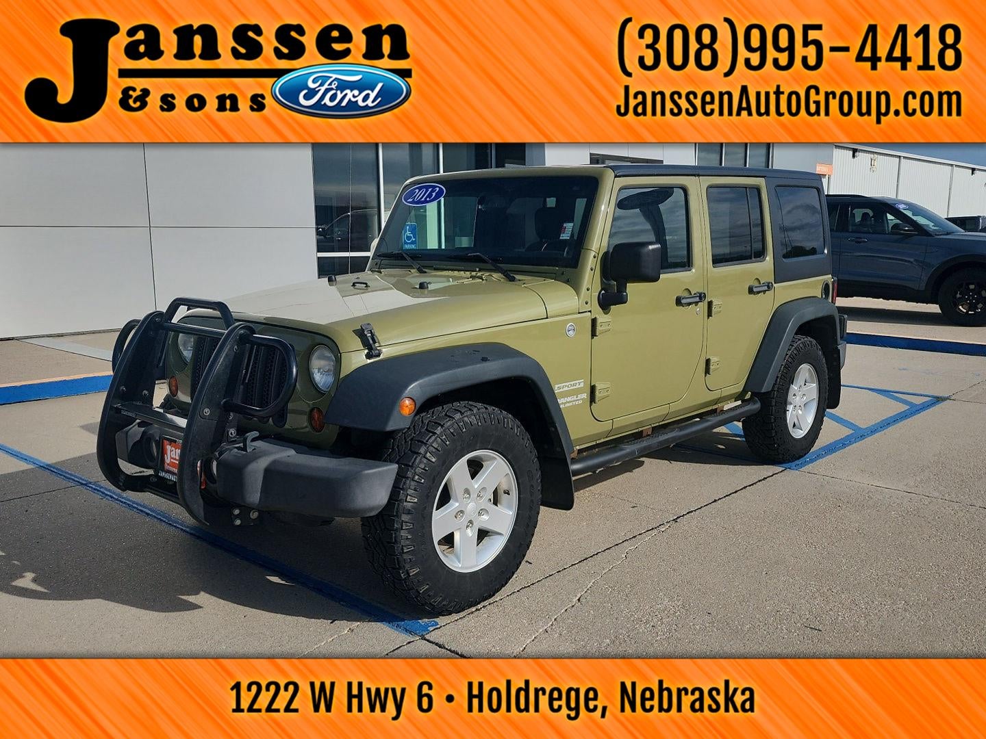 Used 2013 Jeep Wrangler Unlimited Sport with VIN 1C4BJWDG9DL556635 for sale in Holdrege, NE